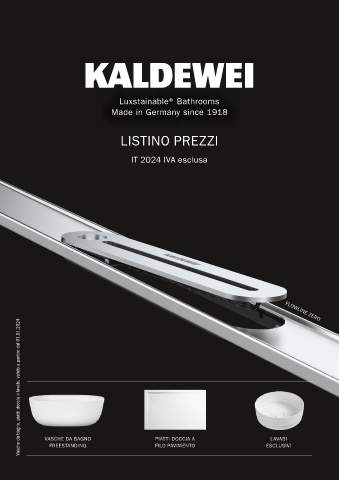 kaldewei - listino 2024